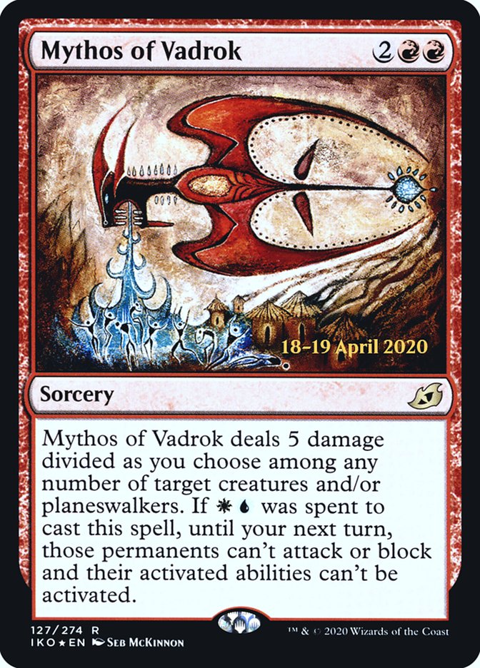 Mythos of Vadrok [Ikoria: Lair of Behemoths Prerelease Promos] | Exor Games Truro