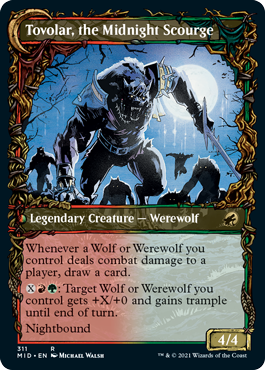 Tovolar, Dire Overlord // Tovolar, the Midnight Scourge (Showcase Equinox) [Innistrad: Midnight Hunt] | Exor Games Truro