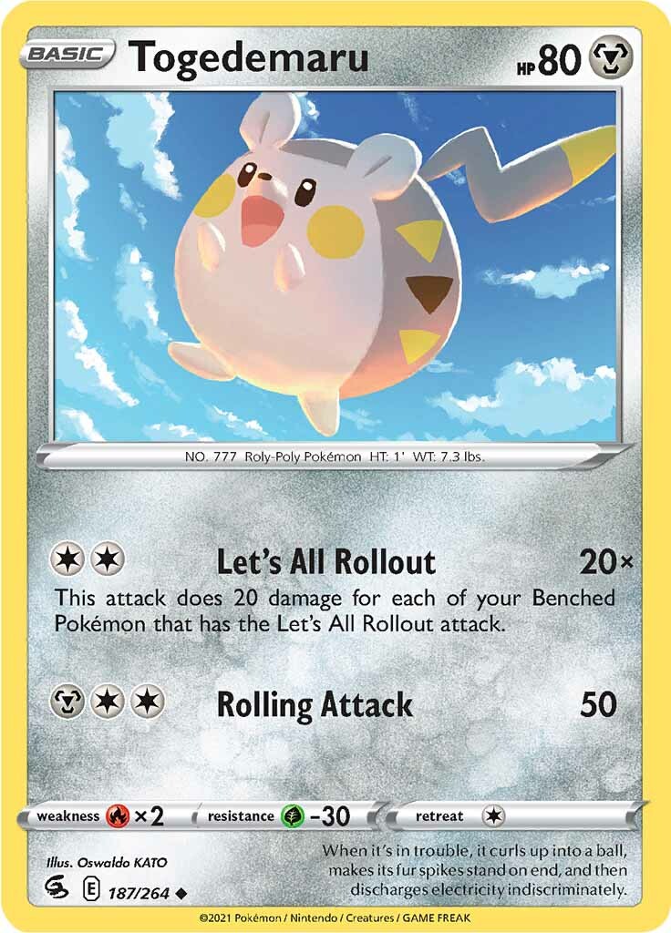 Togedemaru (187/264) [Sword & Shield: Fusion Strike] | Exor Games Truro