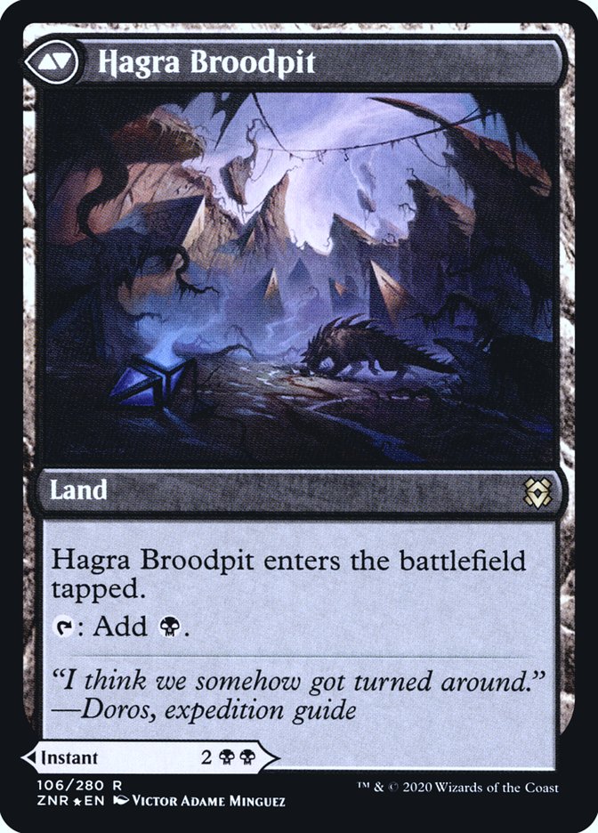 Hagra Mauling // Hagra Broodpit [Zendikar Rising Prerelease Promos] | Exor Games Truro