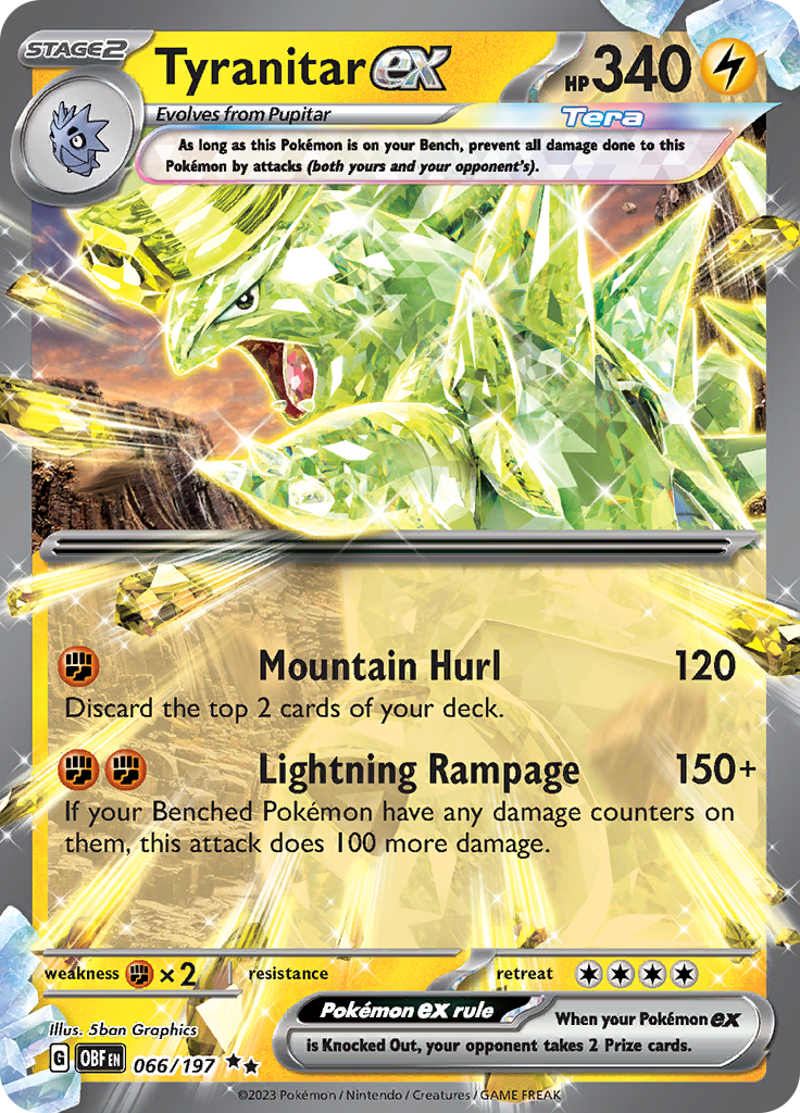 Tyranitar ex (066/197) [Scarlet & Violet: Obsidian Flames] | Exor Games Truro