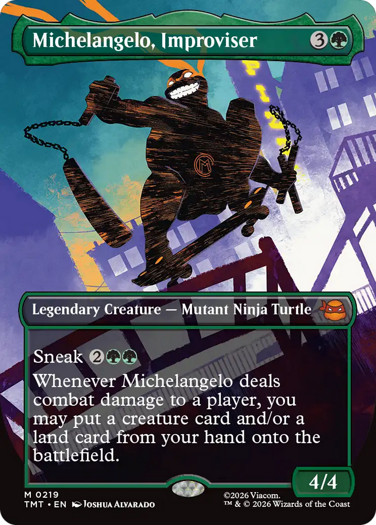 Michelangelo, Improviser (Borderless) [Teenage Mutant Ninja Turtles] | Exor Games Truro