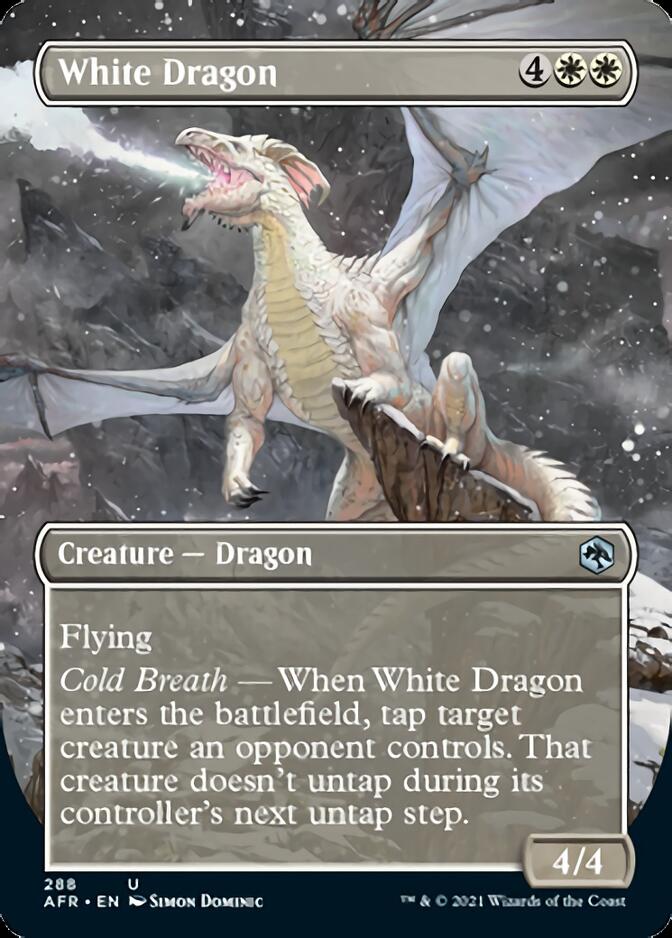 White Dragon (Borderless Alternate Art) [Dungeons & Dragons: Adventures in the Forgotten Realms] | Exor Games Truro