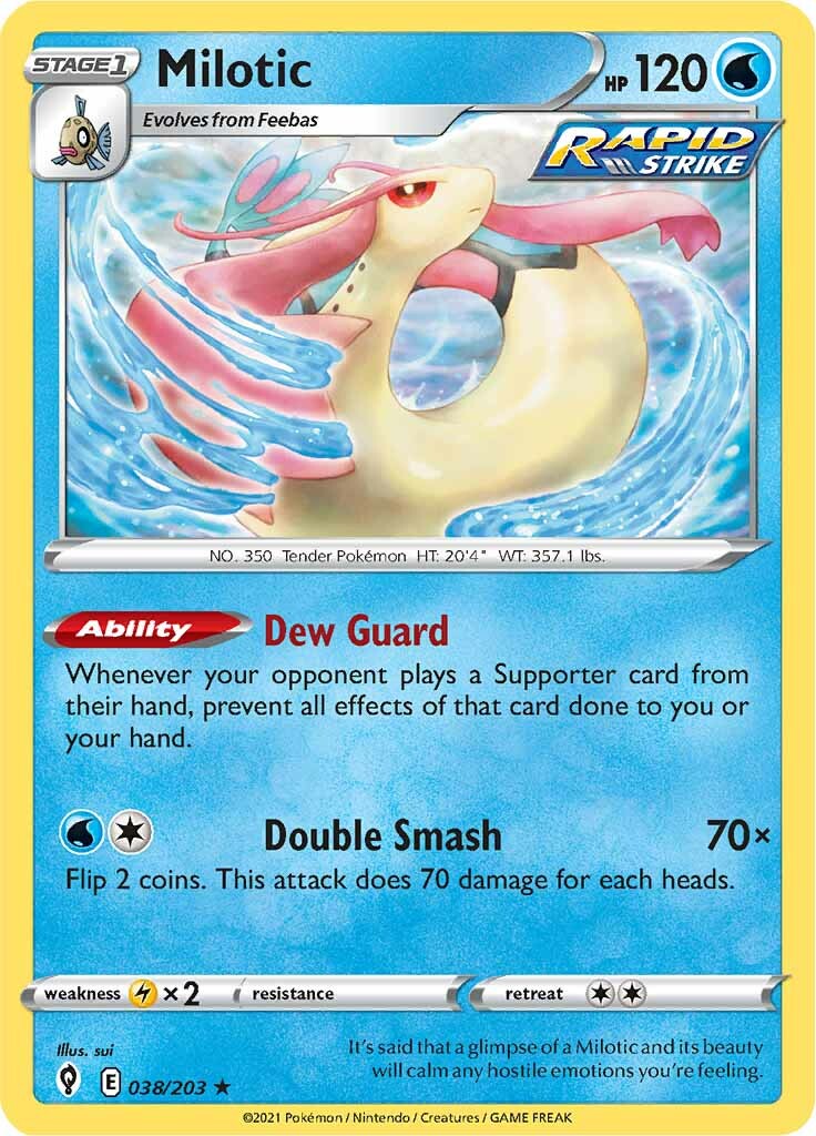 Milotic (038/203) [Sword & Shield: Evolving Skies] | Exor Games Truro