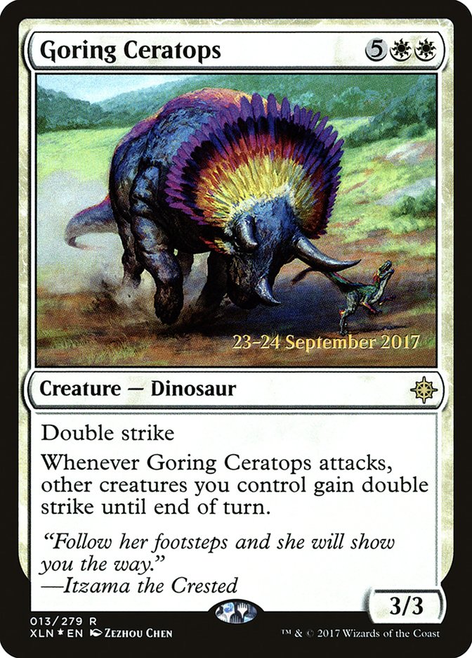 Goring Ceratops [Ixalan Prerelease Promos] | Exor Games Truro