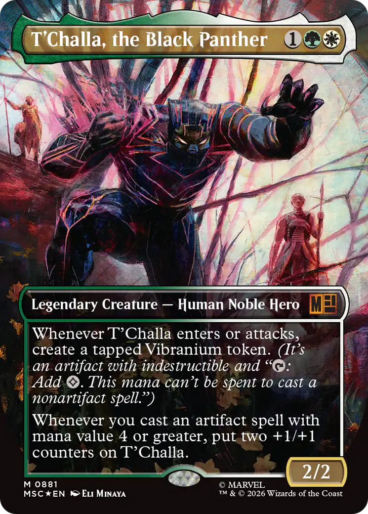 T'Challa, the Black Panther (Borderless) (Surge Foil) [Marvel Super Heroes Commander] | Exor Games Truro