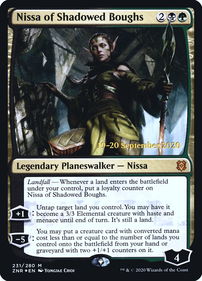 Nissa of Shadowed Boughs [Zendikar Rising Prerelease Promos] | Exor Games Truro
