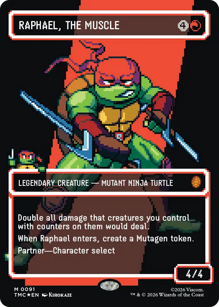 Raphael, the Muscle (0091) (Borderless) (Surge Foil) [Teenage Mutant Ninja Turtles Commander] | Exor Games Truro