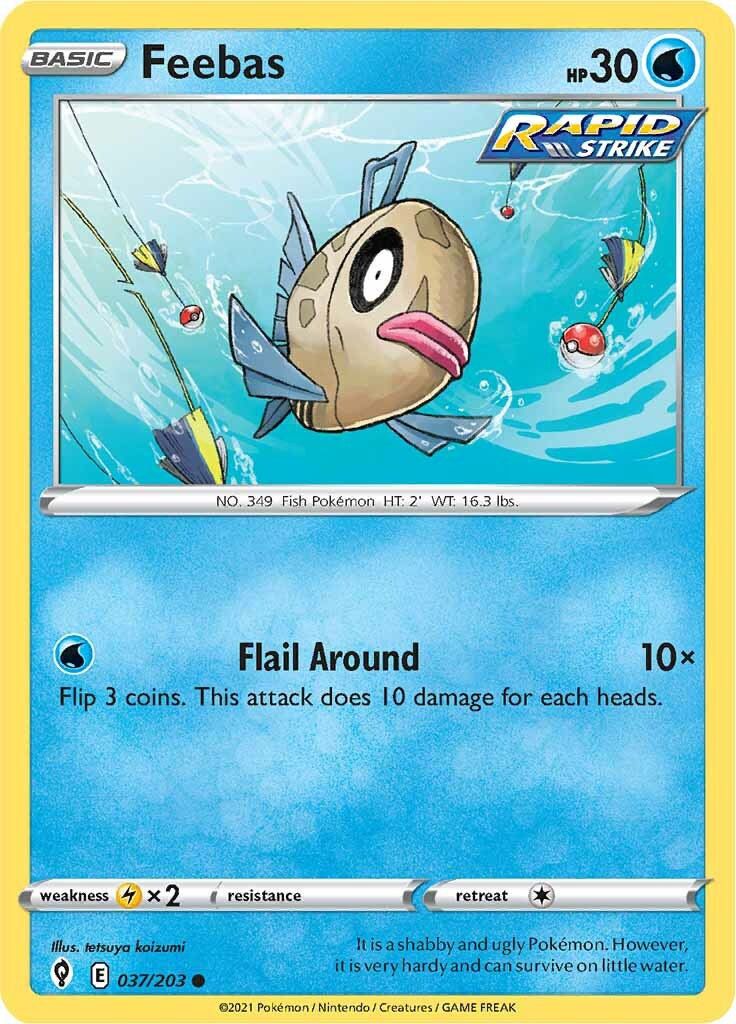 Feebas (037/203) [Sword & Shield: Evolving Skies] | Exor Games Truro