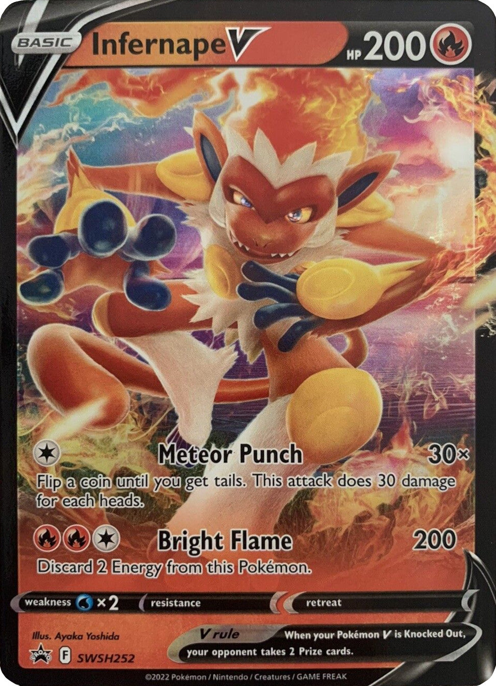Infernape V (SWSH252) [Sword & Shield: Black Star Promos] | Exor Games Truro