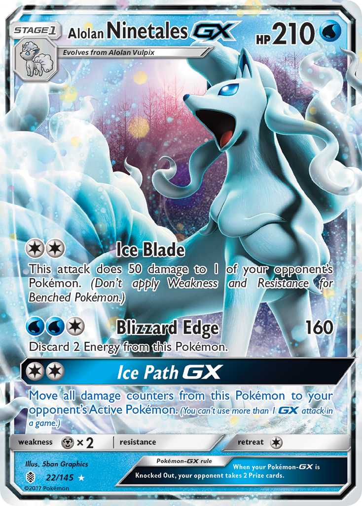 Alolan Ninetales GX (22/145) [Sun & Moon: Guardians Rising] | Exor Games Truro