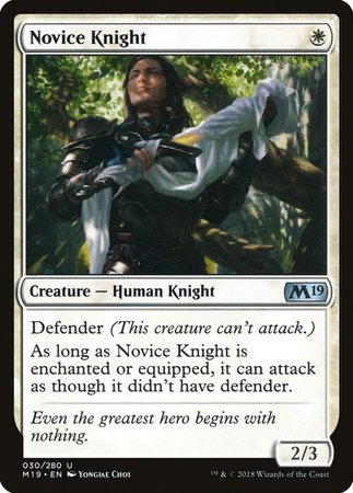 Novice Knight [Core Set 2019] | Exor Games Truro