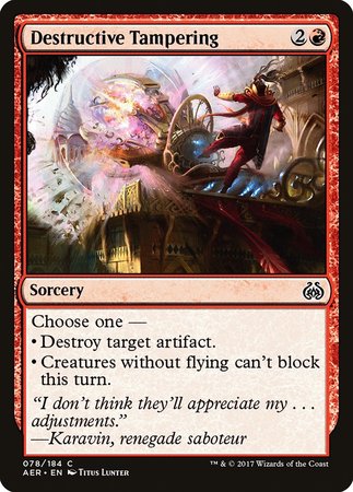 Destructive Tampering [Aether Revolt] | Exor Games Truro