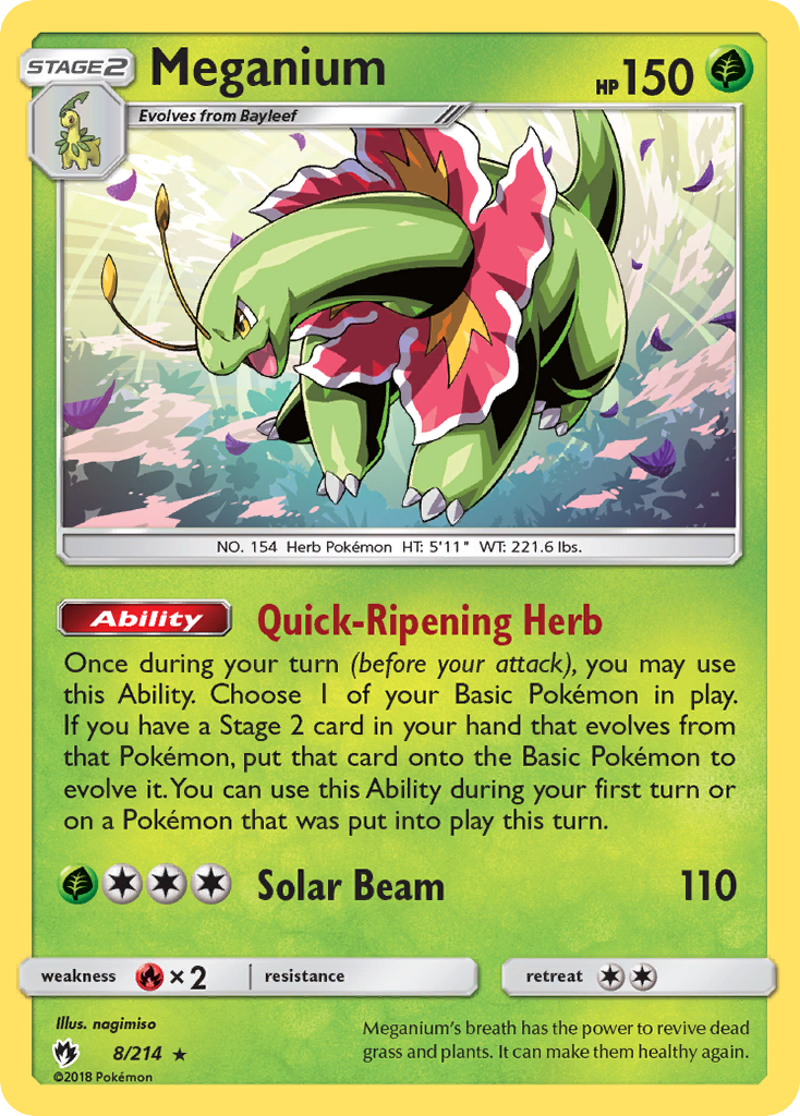 Meganium (8/214) [Sun & Moon: Lost Thunder] | Exor Games Truro