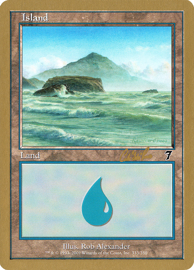 Island (cr333) (Carlos Romao) [World Championship Decks 2002] | Exor Games Truro