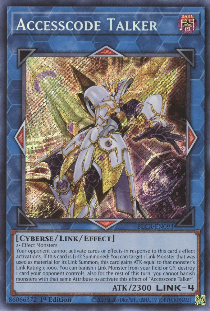 Accesscode Talker [BLCR-EN093] Secret Rare | Exor Games Truro