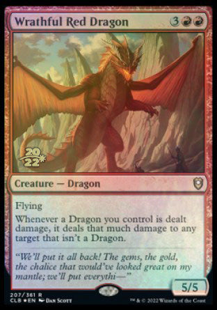 Wrathful Red Dragon [Commander Legends: Battle for Baldur's Gate Prerelease Promos] | Exor Games Truro