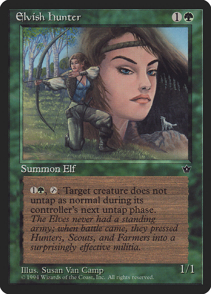 Elvish Hunter (Susan Van Camp) [Fallen Empires] | Exor Games Truro