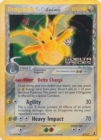 Dragonite (3/113) (Delta Species) (Stamped) [EX: Delta Species] | Exor Games Truro