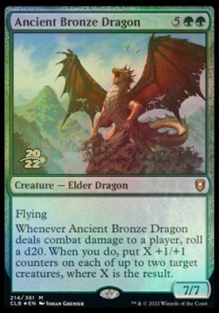 Ancient Bronze Dragon [Commander Legends: Battle for Baldur's Gate Prerelease Promos] | Exor Games Truro