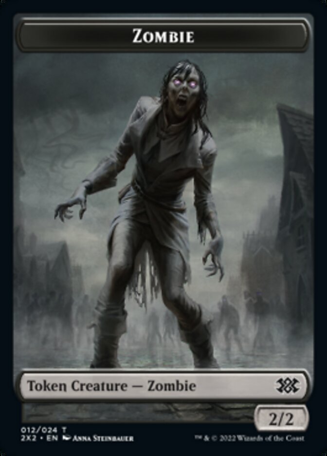Zombie // Treasure Double-sided Token [Double Masters 2022 Tokens] | Exor Games Truro