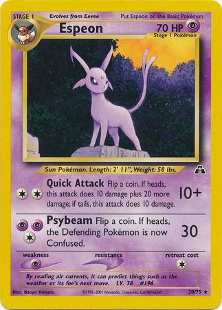 Espeon (20/75) [Neo Discovery Unlimited] | Exor Games Truro