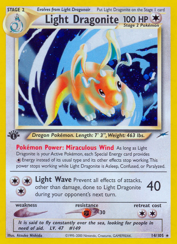 Light Dragonite (14/105) [Neo Destiny 1st Edition] | Exor Games Truro