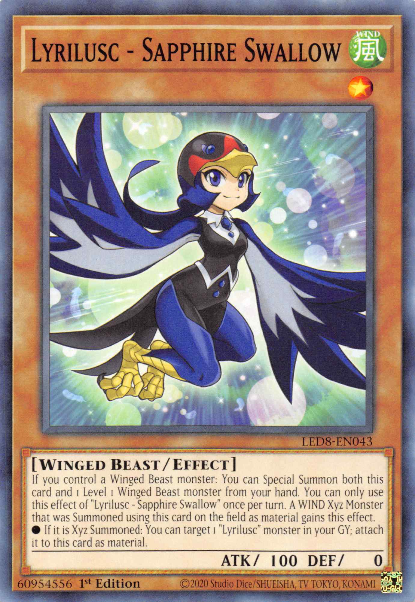 Lyrilusc - Sapphire Swallow [LED8-EN043] Common | Exor Games Truro