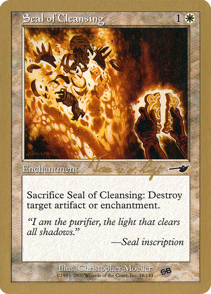 Seal of Cleansing (Tom van de Logt) (SB) [World Championship Decks 2000] | Exor Games Truro