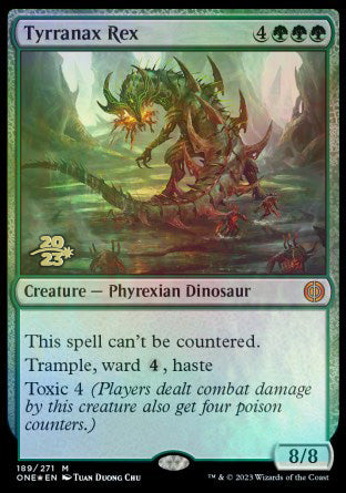 Tyrranax Rex [Phyrexia: All Will Be One Prerelease Promos] | Exor Games Truro