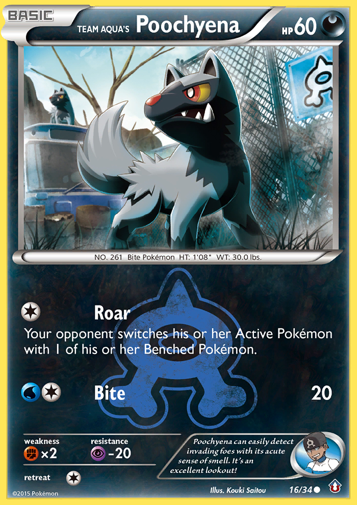 Team Aqua's Poochyena (16/34) [XY: Double Crisis] | Exor Games Truro