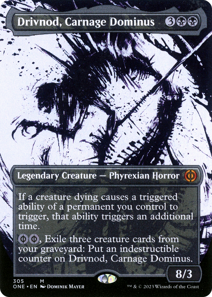 Drivnod, Carnage Dominus (Borderless Ichor) [Phyrexia: All Will Be One] | Exor Games Truro