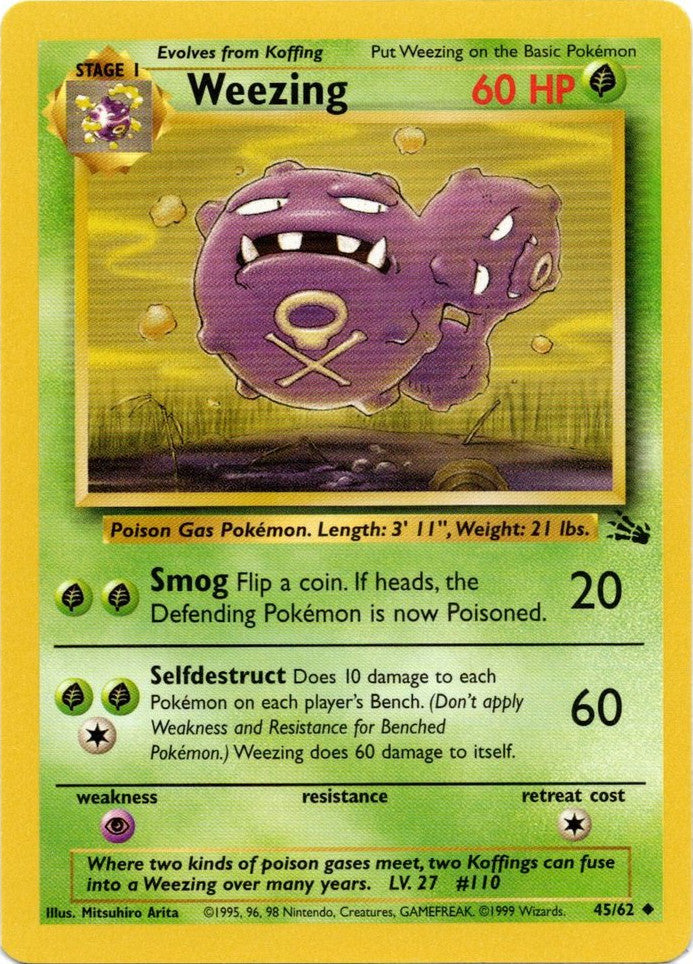 Weezing (45/62) [Fossil Unlimited] | Exor Games Truro