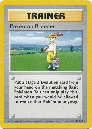 Pokemon Breeder (76/102) [Base Set Shadowless Unlimited] | Exor Games Truro