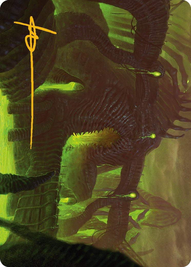The Dross Pits Art Card (Gold-Stamped Signature) [Phyrexia: All Will Be One Art Series] | Exor Games Truro