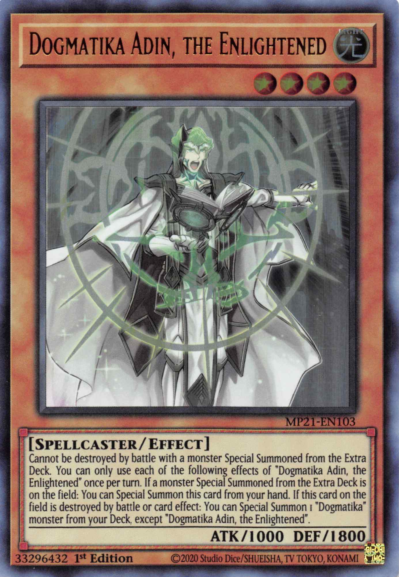 Dogmatika Adin, the Enlightened [MP21-EN103] Ultra Rare | Exor Games Truro