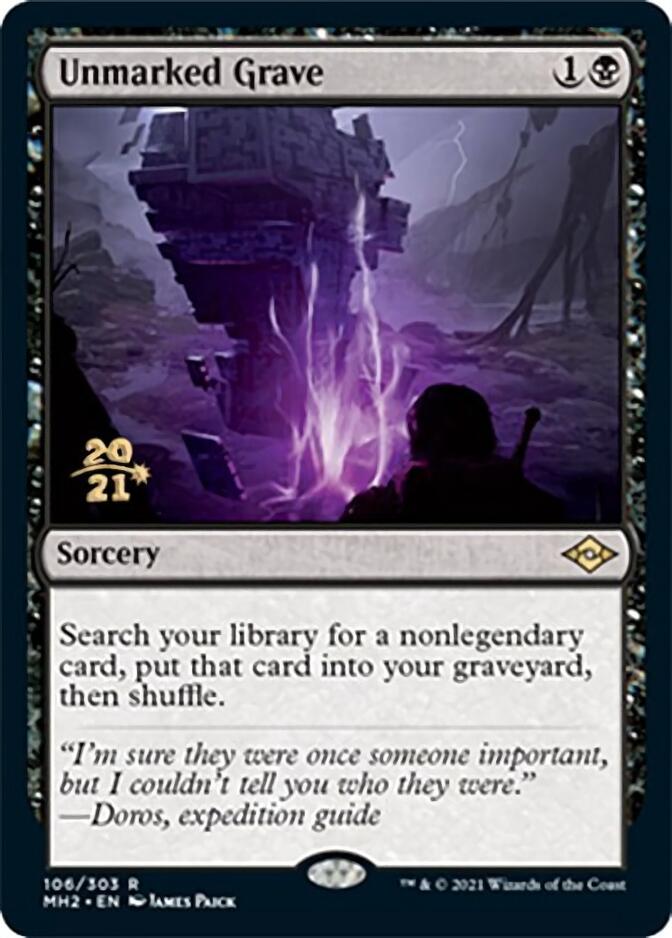 Unmarked Grave [Modern Horizons 2 Prerelease Promos] | Exor Games Truro