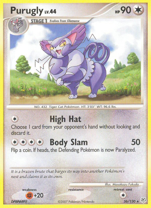 Purugly (36/130) [Diamond & Pearl: Base Set] | Exor Games Truro