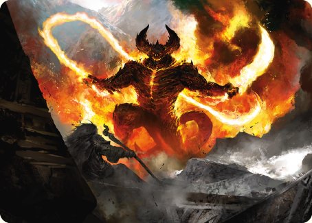 The Balrog, Flame of Udun Art Card [The Lord of the Rings: Tales of Middle-earth Art Series] | Exor Games Truro