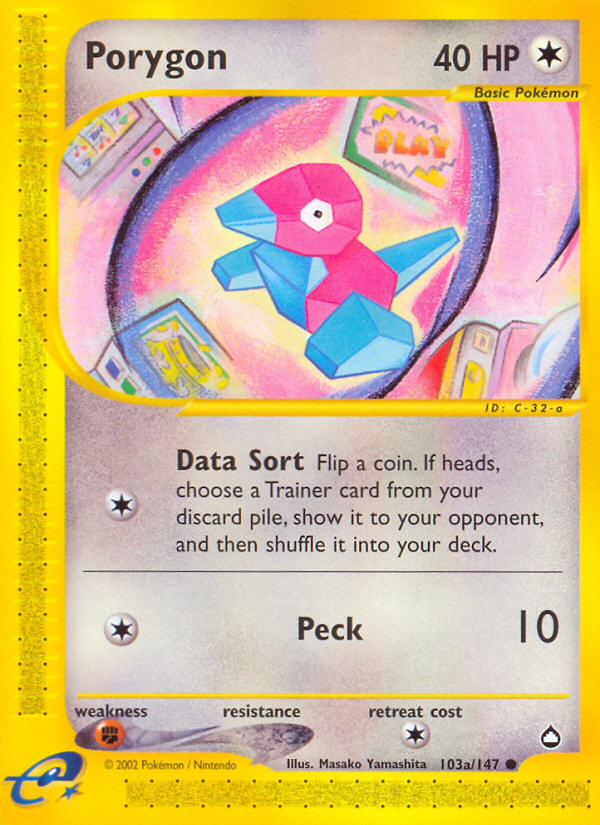 Porygon (103a/147) [Aquapolis] | Exor Games Truro