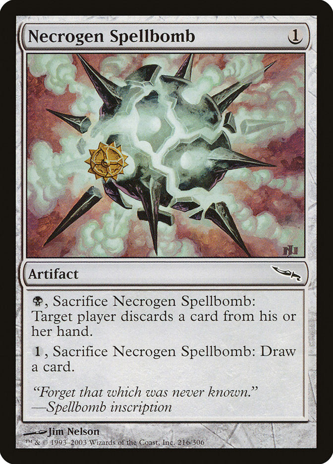 Necrogen Spellbomb [Mirrodin] | Exor Games Truro