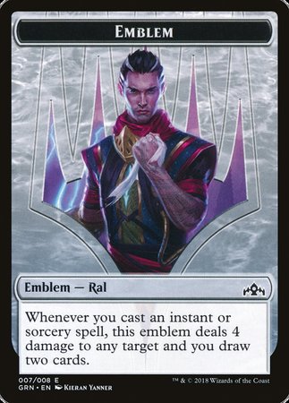 Emblem - Ral, Izzet Viceroy [Guilds of Ravnica Tokens] | Exor Games Truro