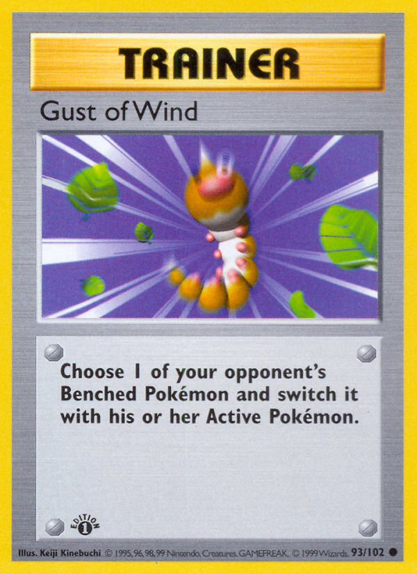 Gust of Wind (93/102) (Shadowless) [Base Set 1st Edition] | Exor Games Truro