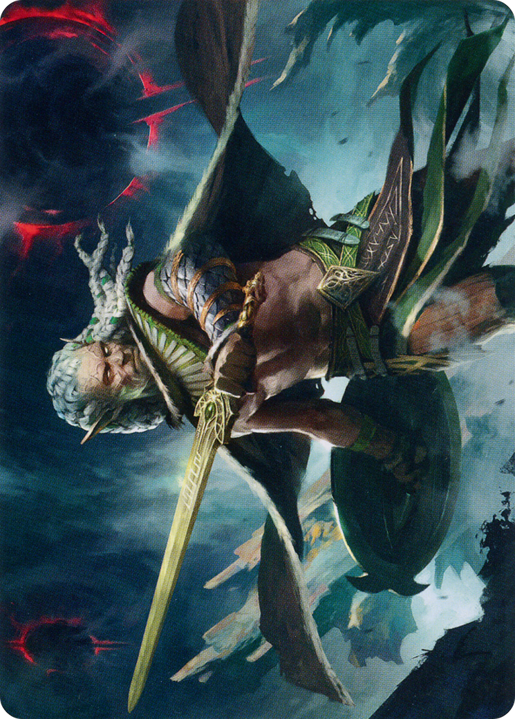 Serpent-Blade Assailant Art Card (40) [March of the Machine Art Series] | Exor Games Truro