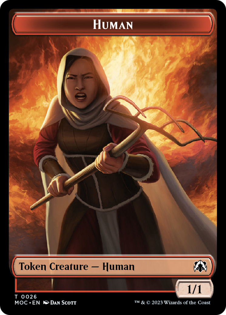 Tentacle // Human (26) Double-Sided Token [March of the Machine Commander Tokens] | Exor Games Truro