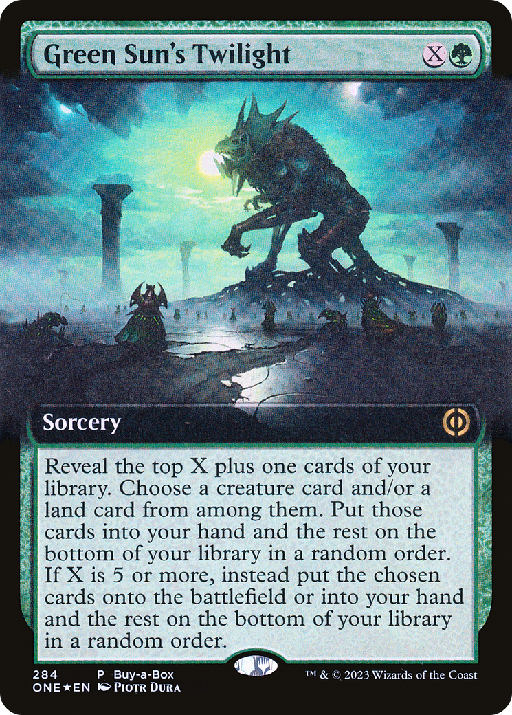 Green Sun's Twilight (Buy-A-Box) (Extended Art) [Phyrexia: All Will Be One] | Exor Games Truro