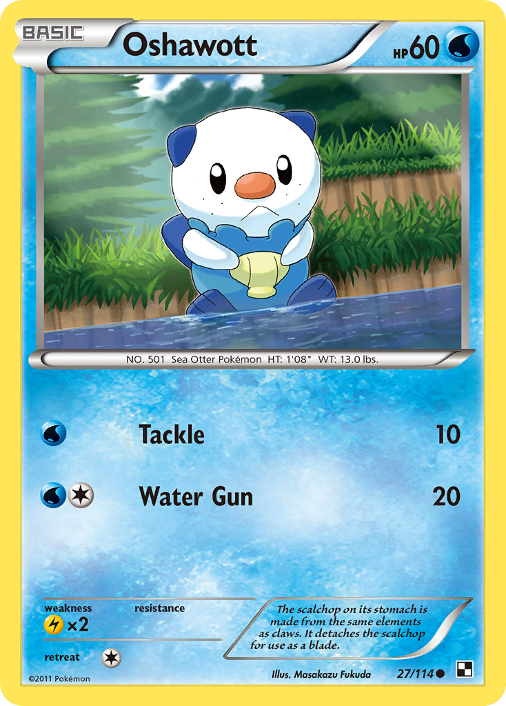 Oshawott (27/114) [Black & White: Base Set] | Exor Games Truro