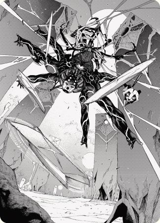 Kaito, Dancing Shadow 2 Art Card [Phyrexia: All Will Be One Art Series] | Exor Games Truro