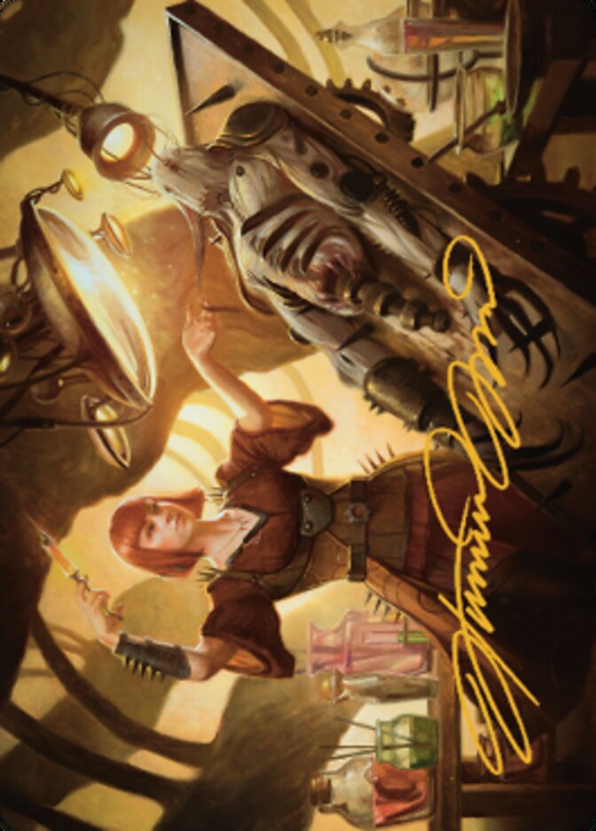 Ashnod, Flesh Mechanist Art Card (Gold-Stamped Signature) [The Brothers' War Art Series] | Exor Games Truro