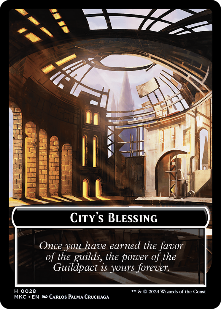 City's Blessing // Human Soldier Double-Sided Token [Murders at Karlov Manor Commander Tokens] | Exor Games Truro